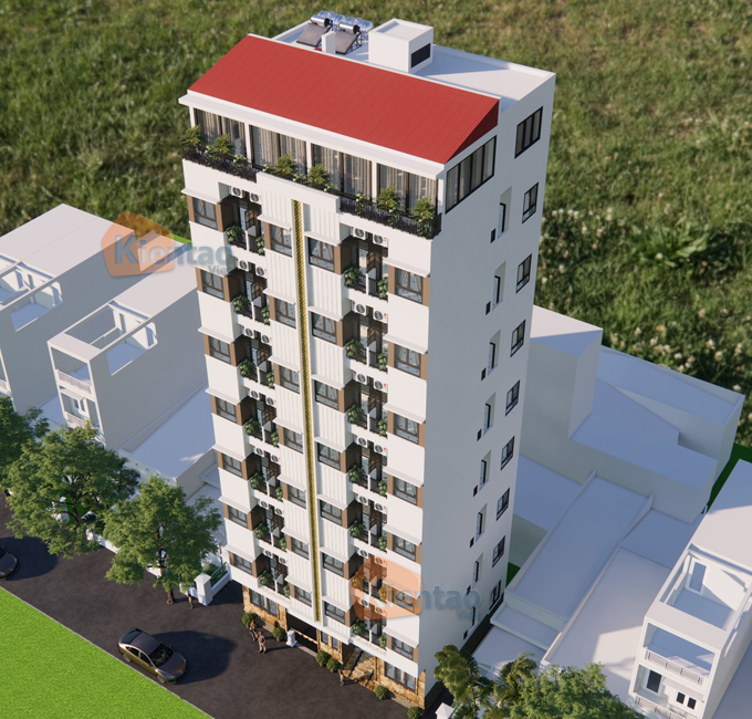 thiết kế chung cư mini 9 tầng diện tích 120m2