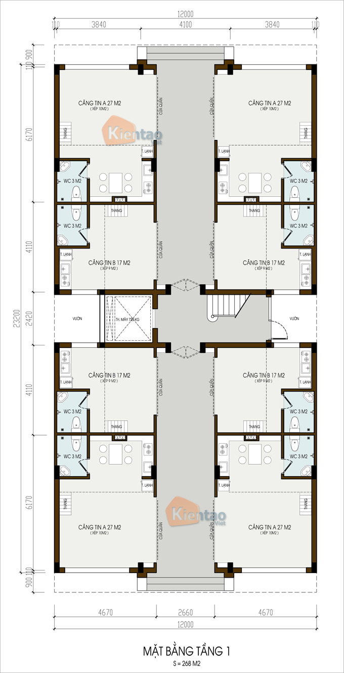 thiết kế chung cư mini cho công nhân thuê