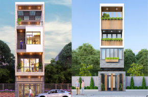 Thiết kế nhà ống 4 tầng hiện đại
