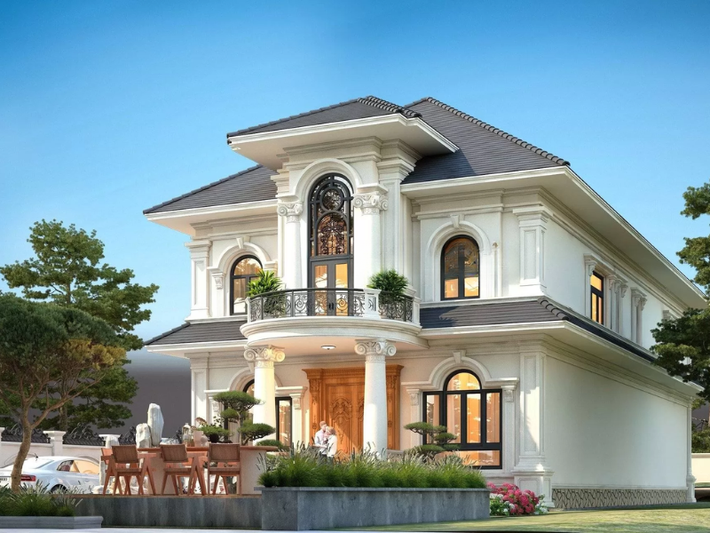 Mẫu biệt thự 2 tầng tân cổ điển