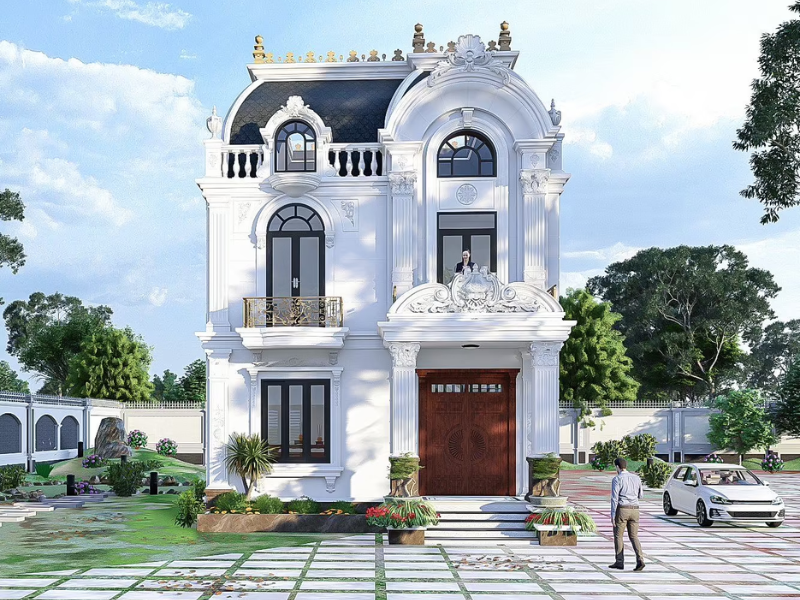 Mẫu biệt thự 2 tầng tân cổ điển