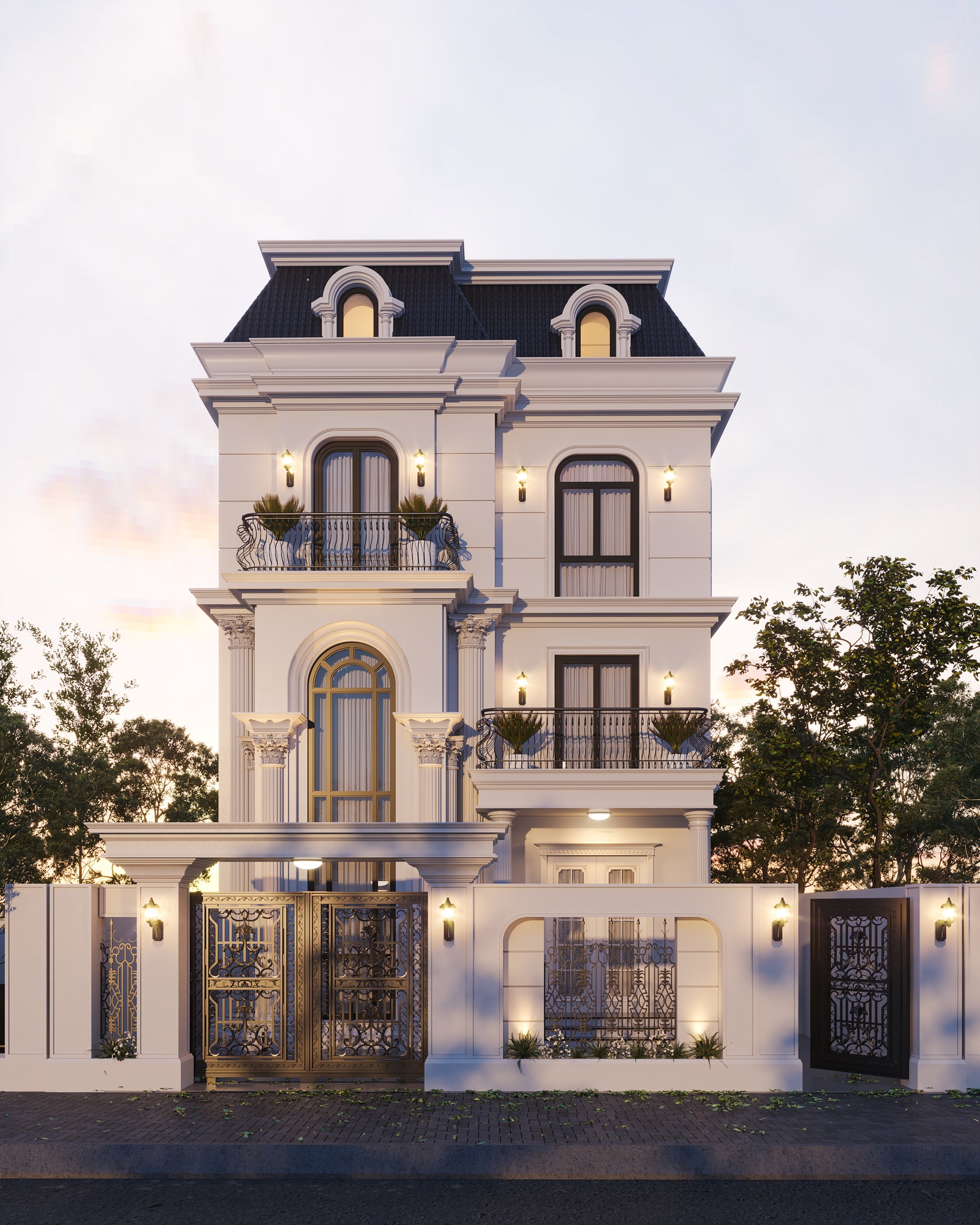 Mẫu nhà đẹp phong cách Châu Âu