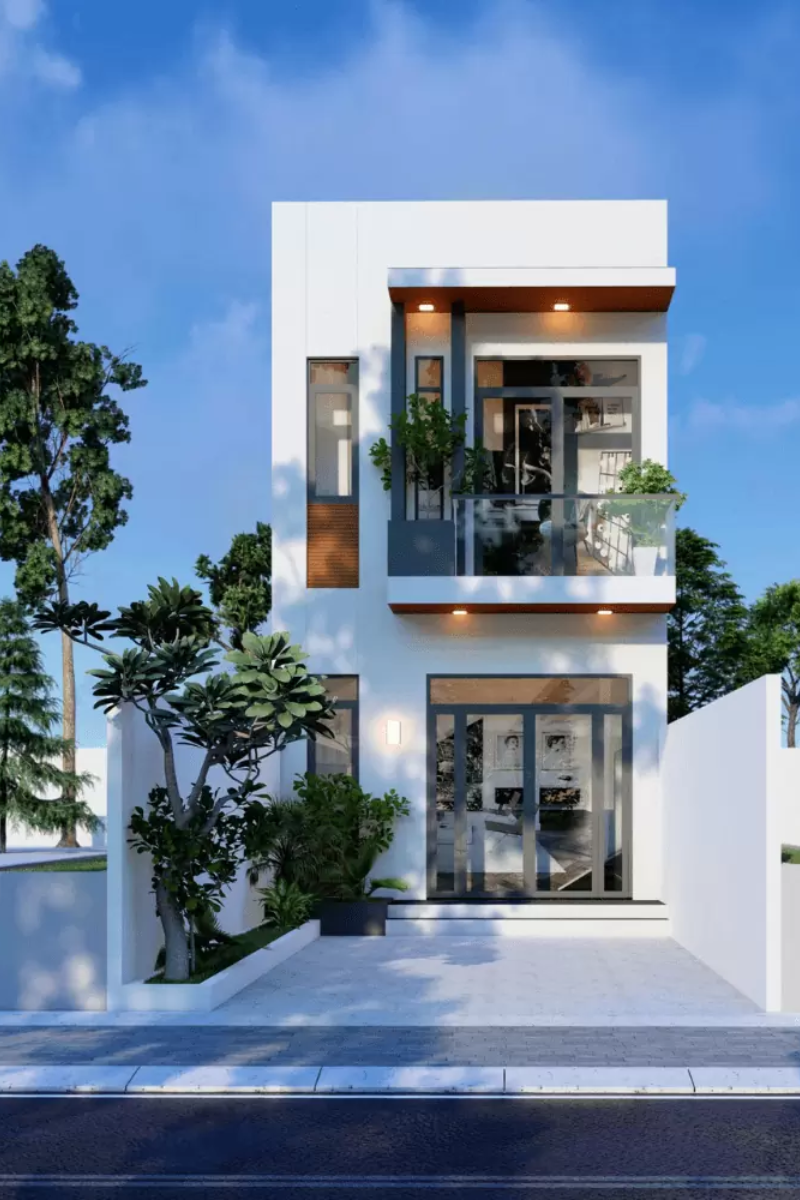 Nhà ống 2 tầng có ban công
