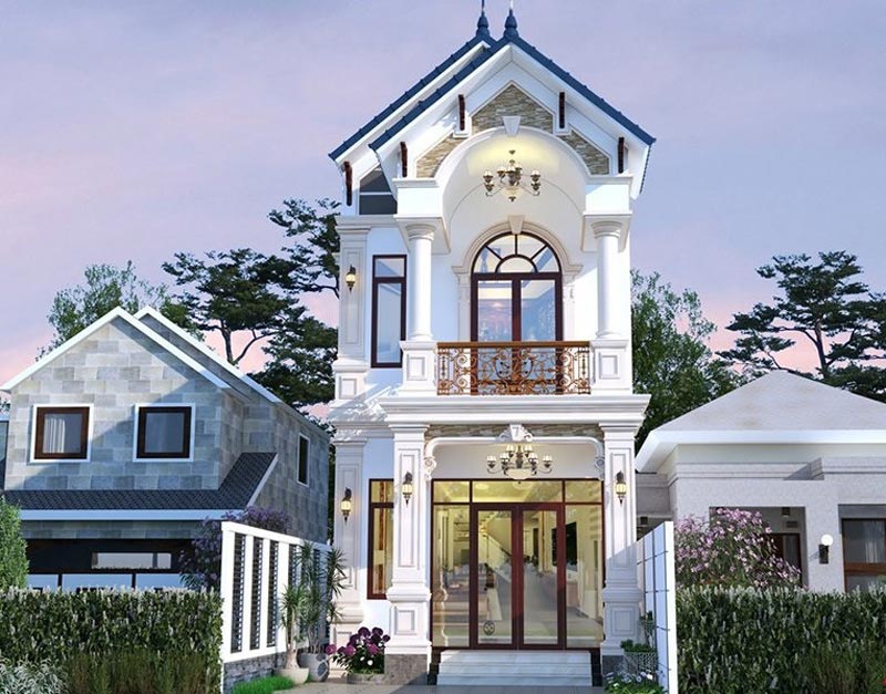 Nhà ống 2 tầng mái thái 