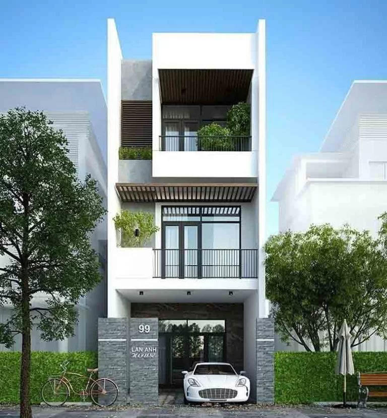 Phong thủy thiết kế nhà phố 3 tầng tuổi mùi đẹp độc đáo