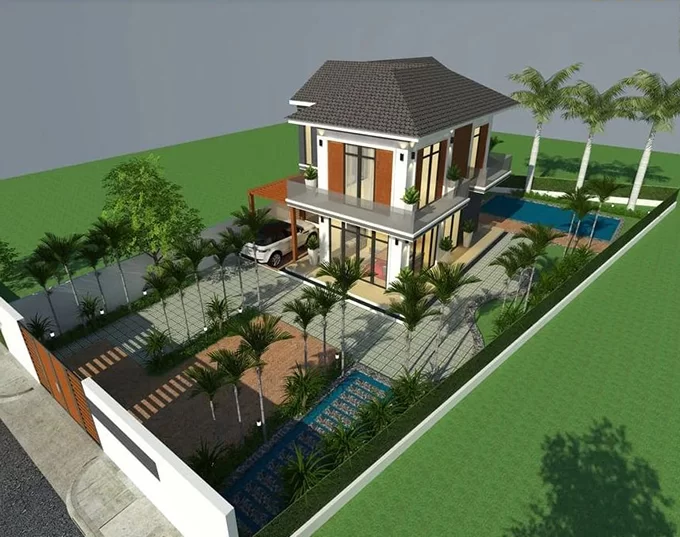 Tư vấn thiết kế phong thủy biệt thự sân vườn đẹp