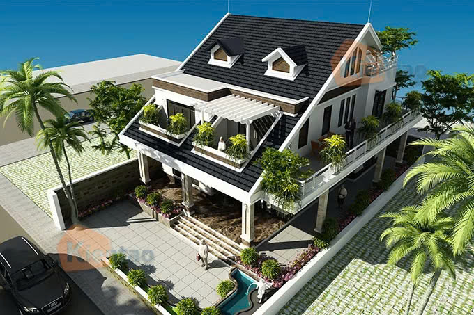Thiết kế nhà mái thái Hưng Yên