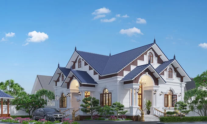 Thiết kế nhà mái thái tại Thái Bình