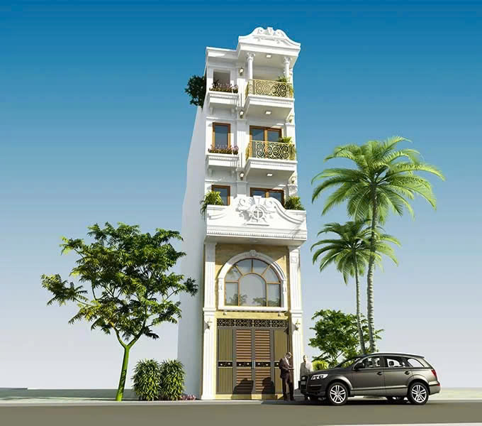 Thiết kế nhà tân cổ điển tại Hải Phòng
