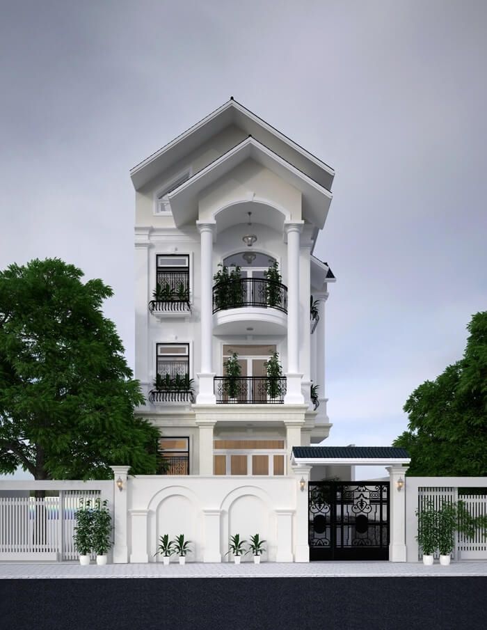 Nhà ống mái thái hiện đại