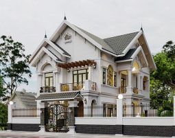 Thiết kế nhà mái thái 2 tầng ở hải phòng