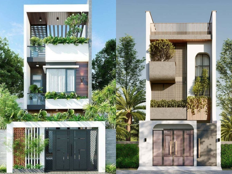 Thiết kế mặt tiền nhà phố hiện đại tại Hải Phòng