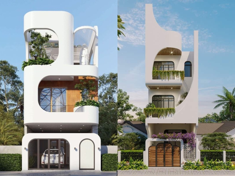 Thiết kế mặt tiền nhà phố hiện đại tại Hải Phòng