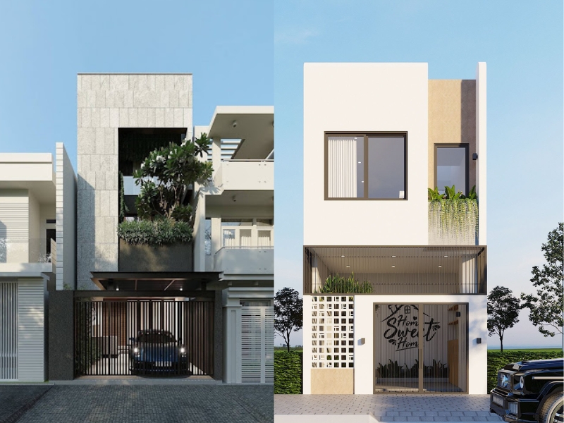 Thiết kế mặt tiền nhà phố hiện đại tại Hải Phòng