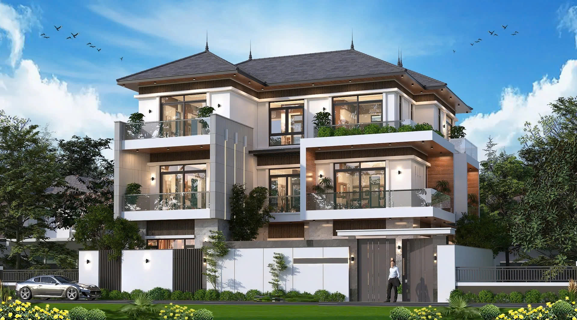 Thiết kế nhà mái Nhật tại Hải Phòng