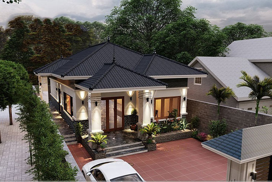 Thiết kế nhà mái Nhật tại Hải Phòng
