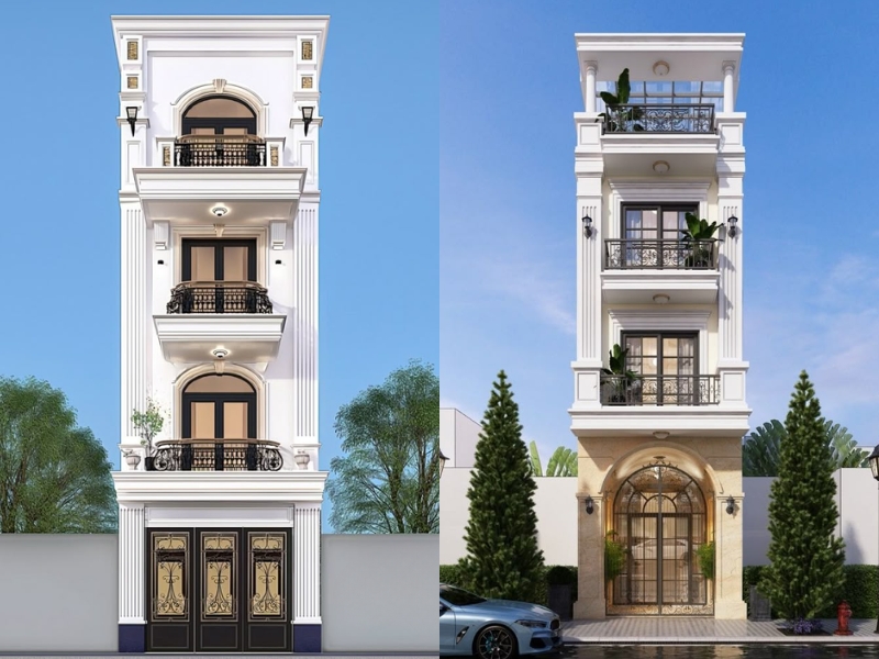 Thiết kế nhà phố 4 tầng tại Hải Phòng