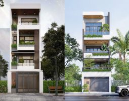 Thiết kế nhà phố 4 tầng tại Hải Phòng
