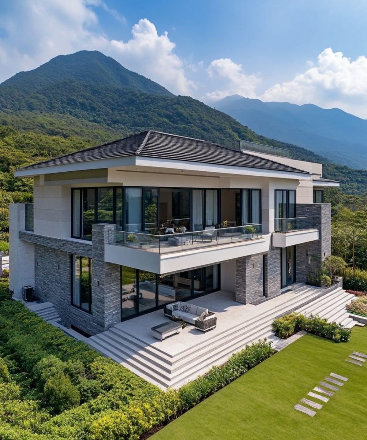 Thiết kế nhà vườn 2 tầng tại Nam Định hiện đại
