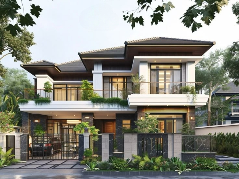 Thiết kế biệt thự 2 tầng tại Hà Nội