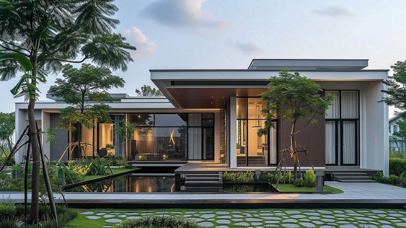 Thiết kế nhà 1 tầng tại Hưng Yên