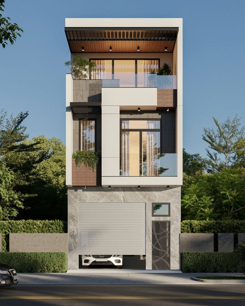 Thiêt kế nhà mái bằng tại Hà Nội