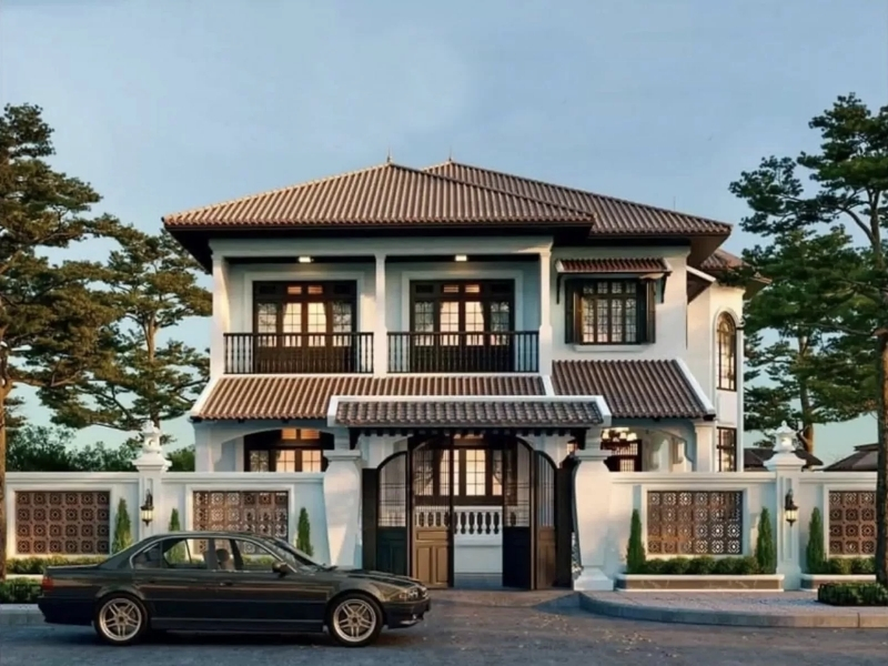 Thiết kế biệt thự Indochine tại Hà Nội