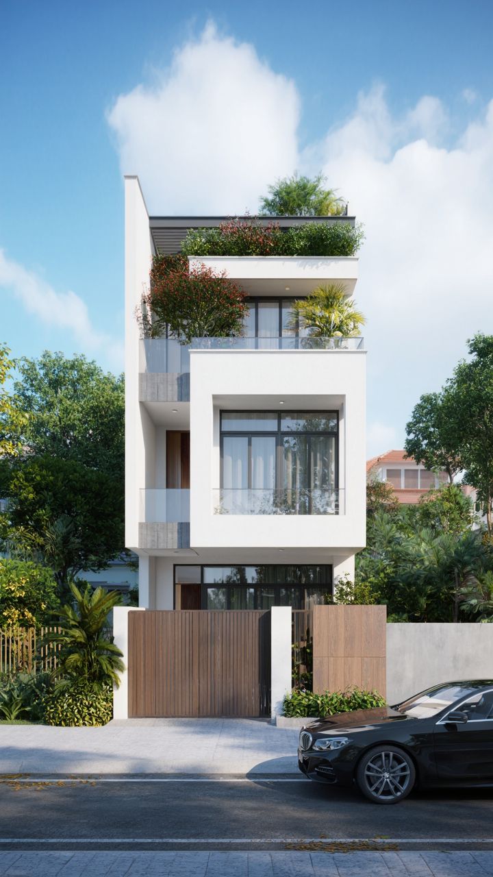 Thiết kế nhà phố 3 tầng tại Hưng Yên