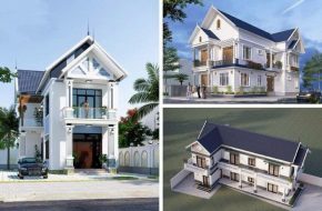 Nhà mái thái chữ L tại Hưng Yên