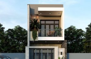 Thiết kế nhà phố mái bằng tại Quảng Ninh
