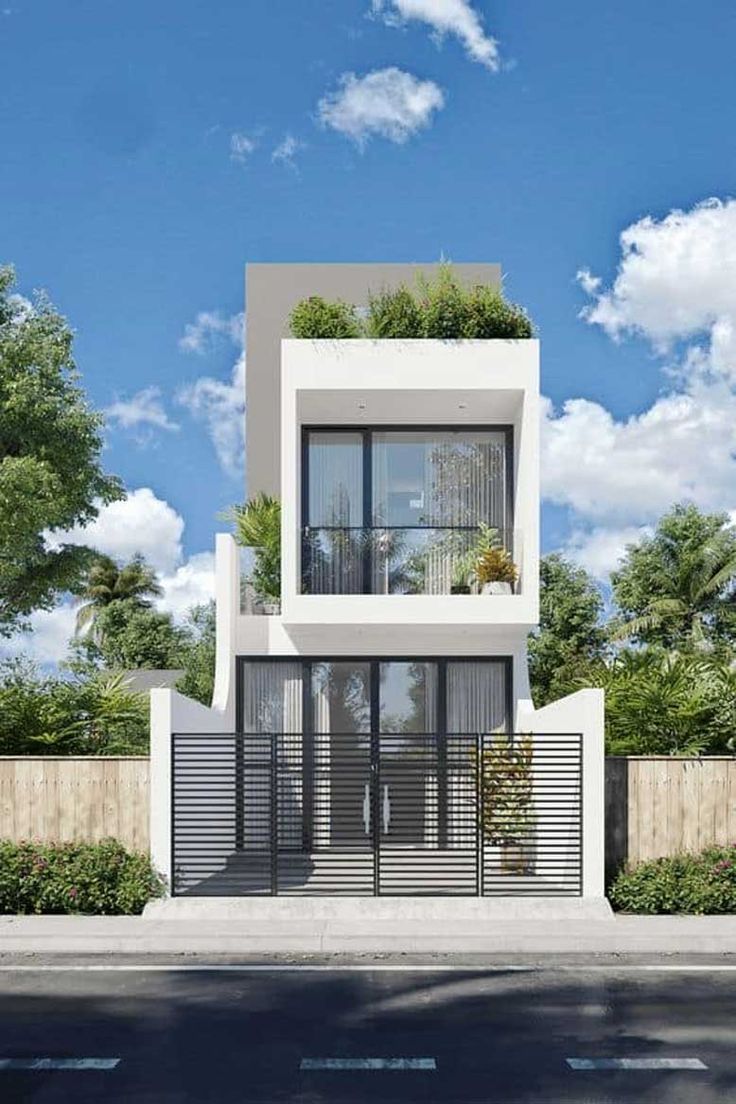 Thiết kế nhà phố mái bằng tại Quảng Ninh