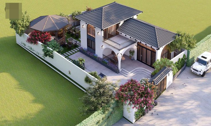 Thiết kế biệt thự sân vườn tại Hưng Yên