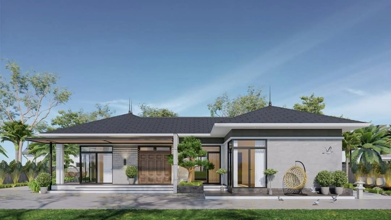 Thiết kế nhà mái Nhật tại Thái Bình