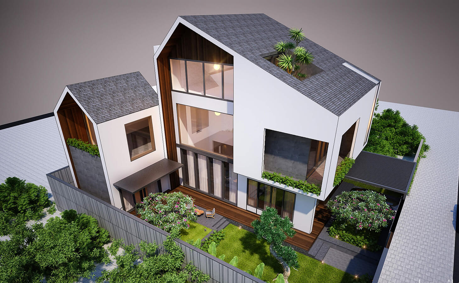 Nhà mái lệch tại Hưng Yên
