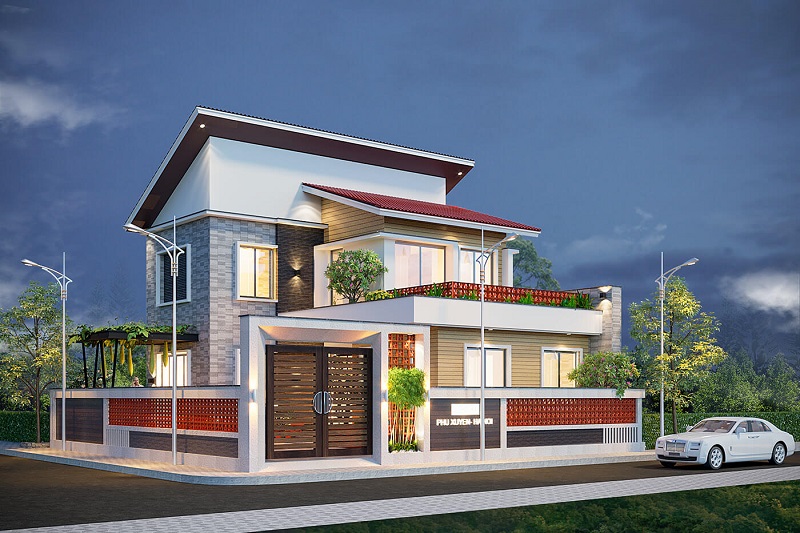 Nhà mái lệch tại Hưng Yên