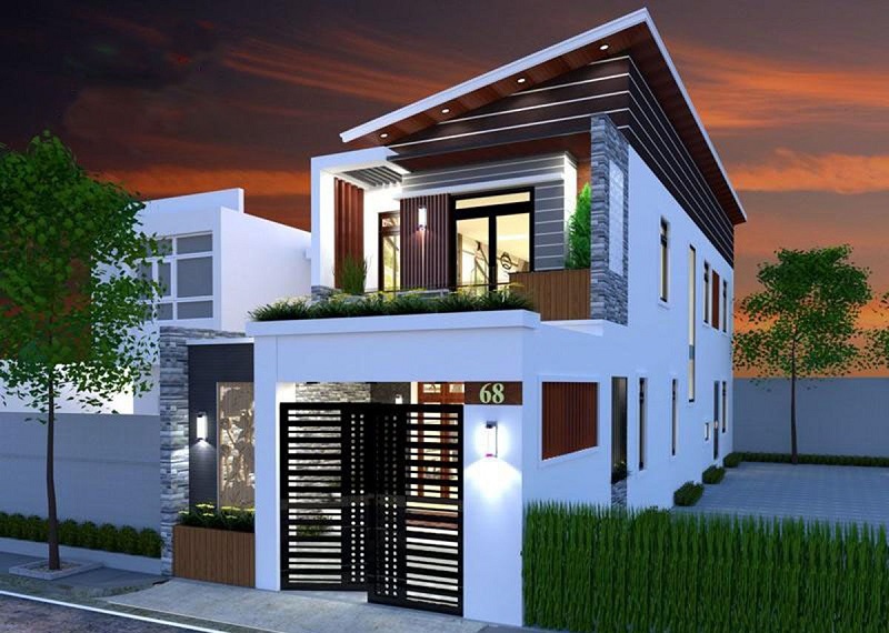 Nhà mái lệch tại Hưng Yên