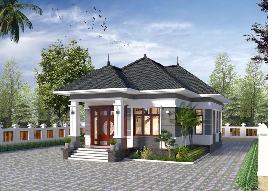 Nhà mái thái cấp 4 tại Hưng Yên