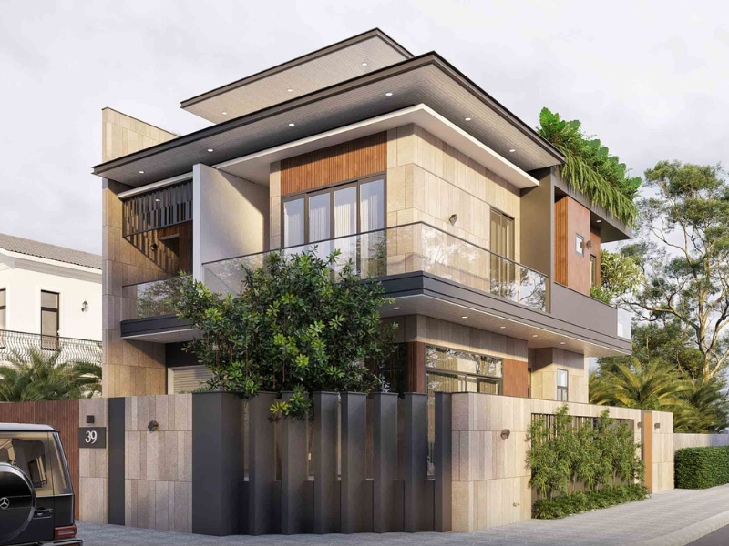 Thiết kế biệt thự 2 tầng hiện đại tại Thái Bình