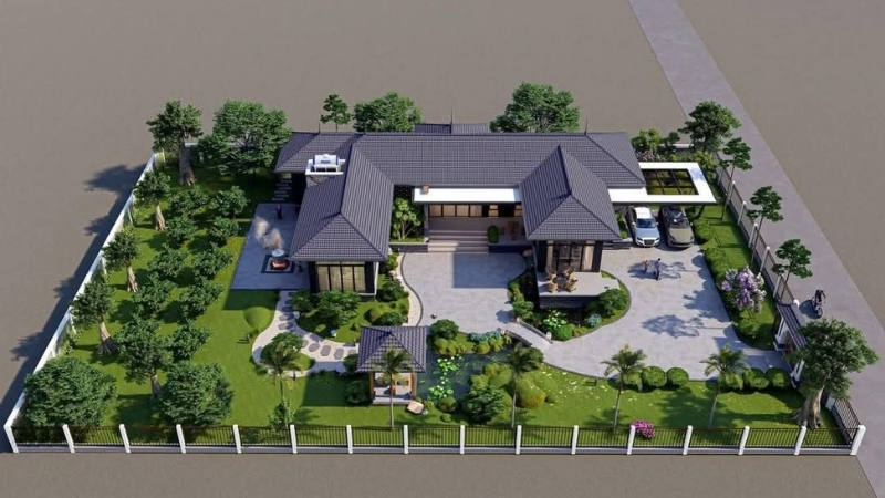 Thiết kế biệt thự sân vườn tại Nam Định