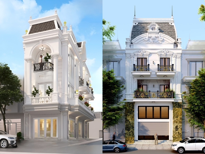 Thiết kế nhà phố tân cổ điển tại Hưng Yên