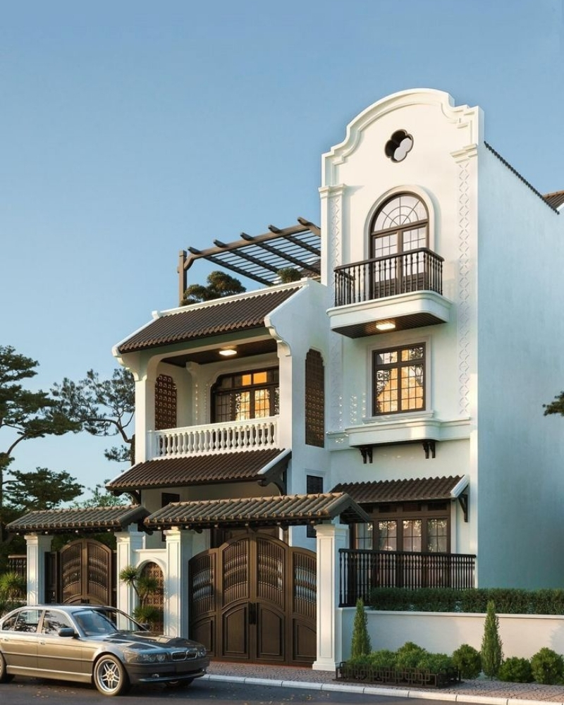 Thiết kế biệt thự Indochine tại Hải Phòng