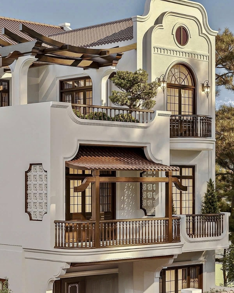 Thiết kế biệt thự Indochine tại Hải Phòng