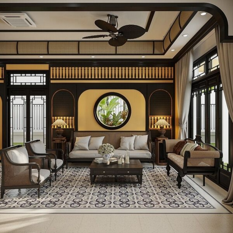 Thiết kế biệt thự Indochine tại Hải Phòng