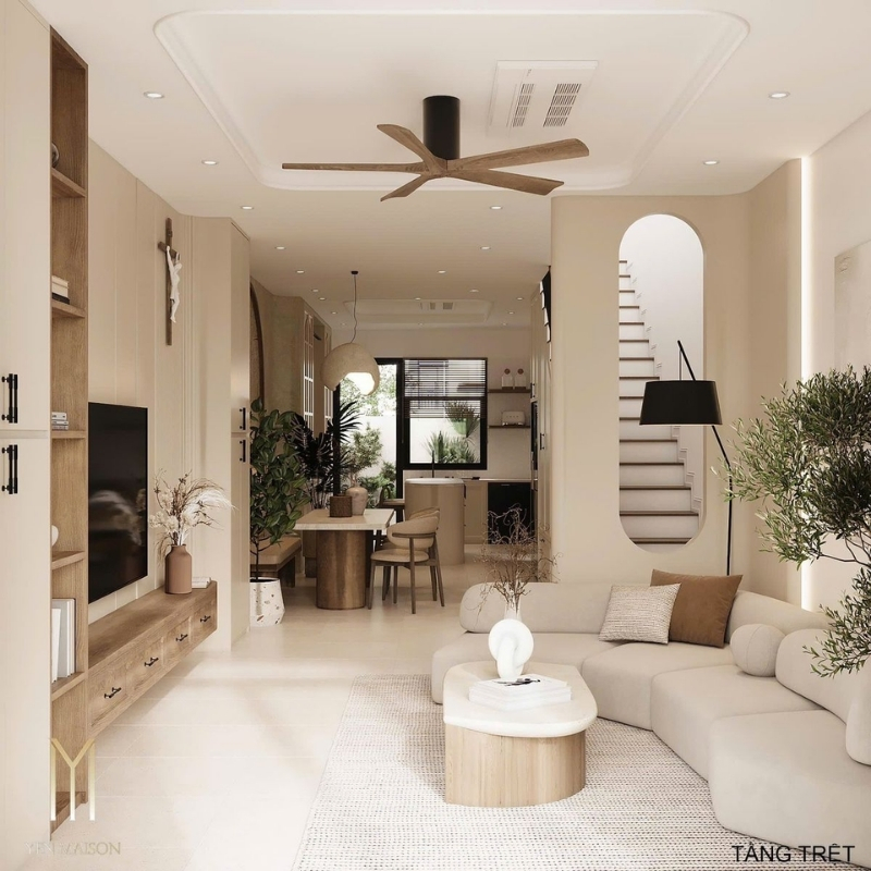 Thiết kế nhà phố 2 tầng tại Thái Bình