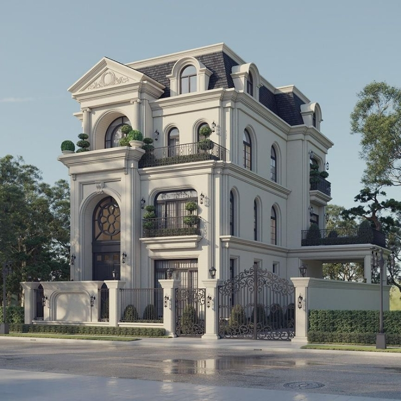 Thiết kế nhà tân cổ điển tại Hà Nội