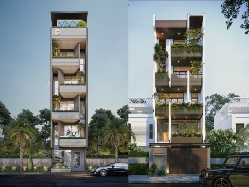 Thiết kế mặt tiền nhà phố tại Hà Nội