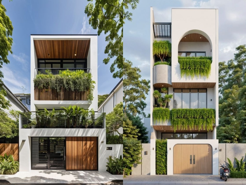 Thiết kế mặt tiền nhà phố tại Hà Nội