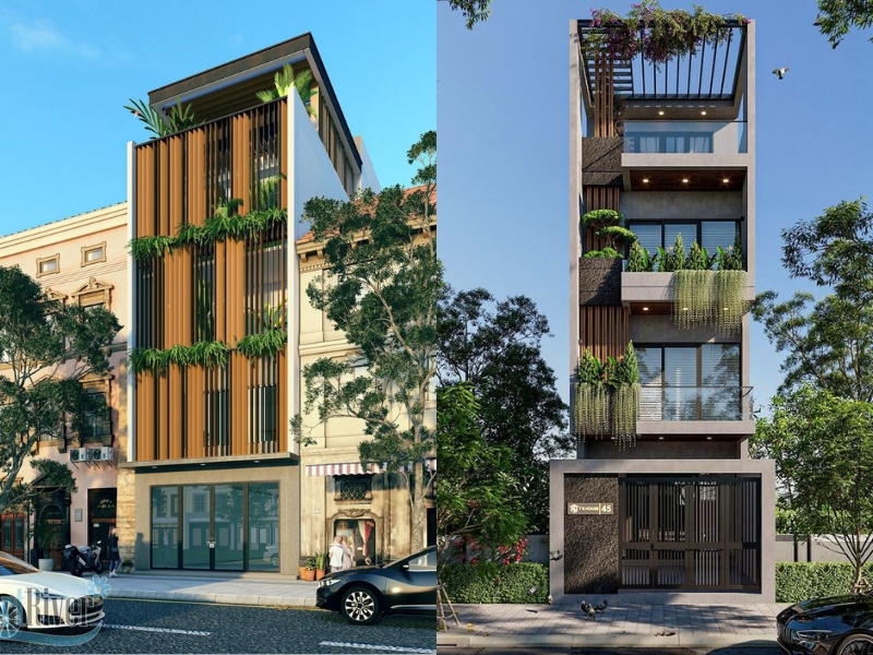 Thiết kế mặt tiền nhà phố tại Hà Nội