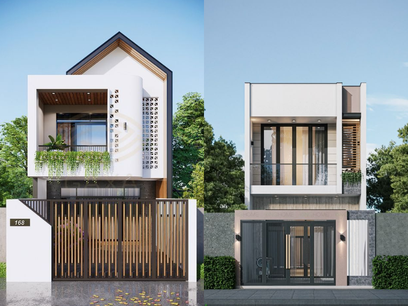 Thiết kế nhà ống 2 tầng tại Hưng Yên