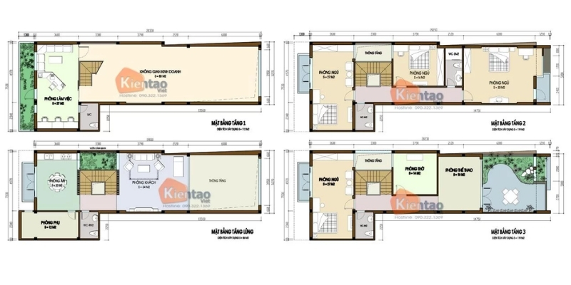 Thiết kế nhà phố 3 tầng tại Nam Định